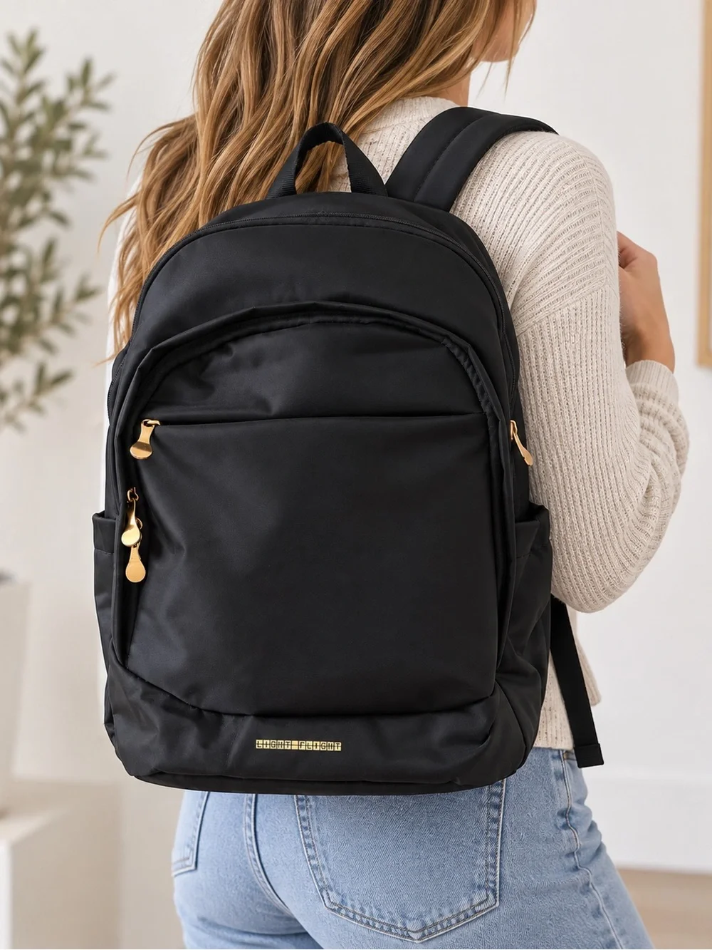 LIGHT FLIGHT Black Laptop Backpack Women’s Work Travel Commuter Bag
